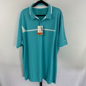 NWT Pin High Men's Light Blue Performance Golf Polo Size XXL